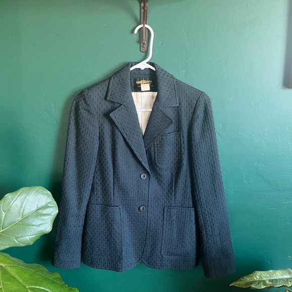 Givenchy; Vintage Dark Teal Blazer - Picture 2 of 3